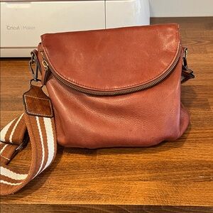Margot Leather Crossbody Bag in a Rich Brown